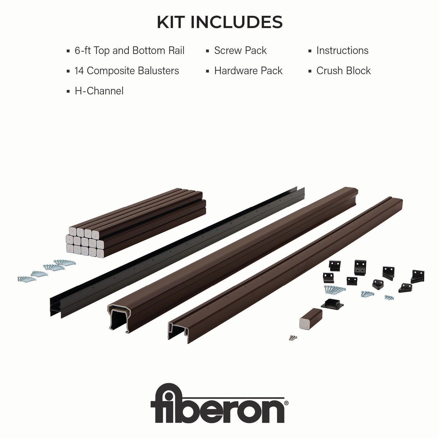 Fiberon CountrySide 3.5-ft x 42-in PVC Deck Rail Kit