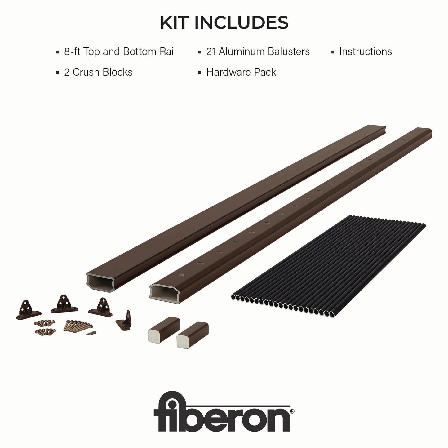 Fiberon Brio 3-ft x 36-in PVC Deck Rail Kit