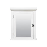Zenna Home 22.38-in x 27.19-in Surface Mount White Mirrored Medicine Cabinet