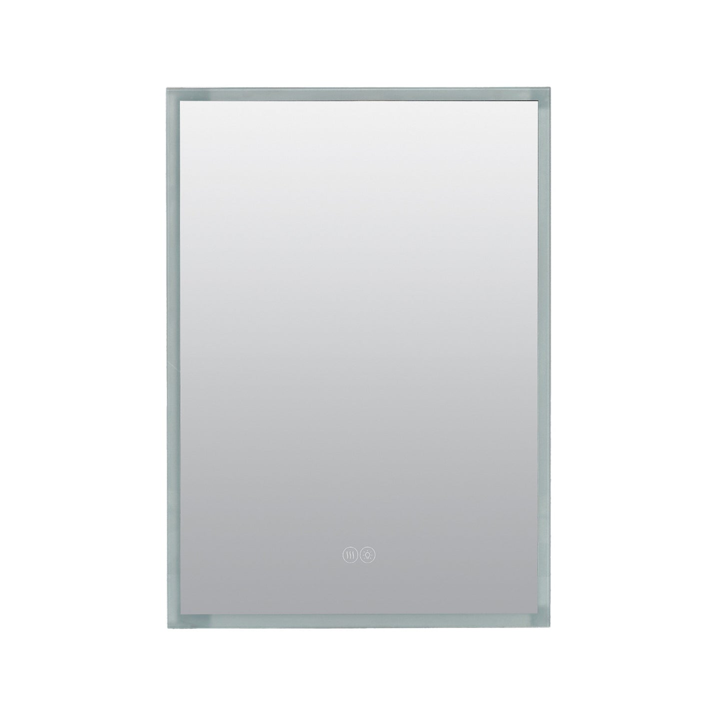 Zenna Home Designer Series 17.7-in x 23.5-in Lighted LED Fog Free Surface/Recessed Mount Aluminum Mirrored Soft Close Medicine Cabinet with Outlet