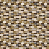 Elida Ceramica Carmel 12-in x 12-in Glossy Glass/Stone Travertine Brick Mosaic Wall Tile