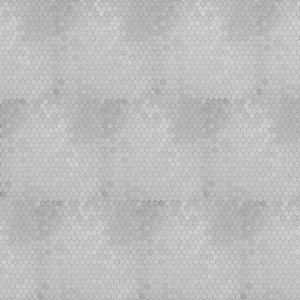 Peel&Stick Mosaics Peel and Stick Platinum Mini Hive silver 12-in x 12-in Metallic Metal Patterned Hexagon Peel and stick Mosaic Wall Tile product image