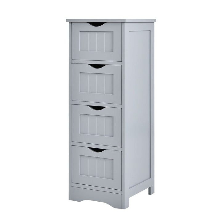 WELLFOR 12-in x 32.5-in x 12-in Gray Freestanding Corner Linen Cabinet
