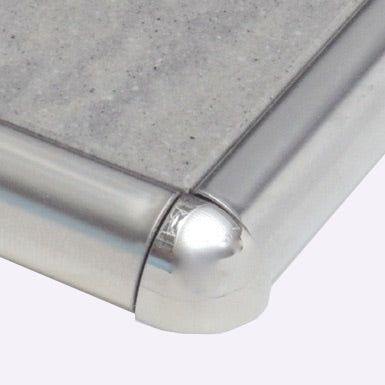 Round Edge 3/8 in. Satin Nickel Inside Corner