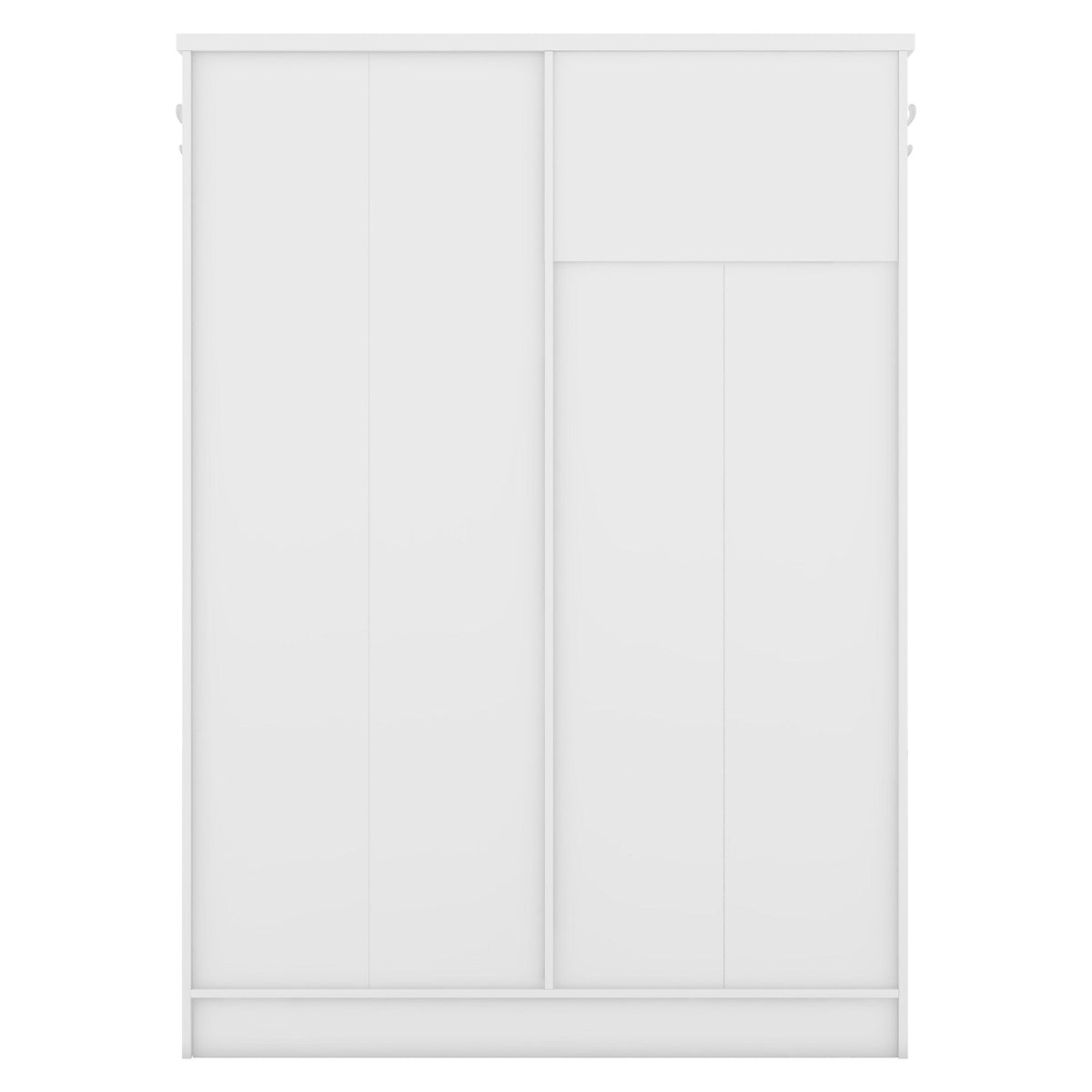 SINOFURN Contemporary White Hall Tree with Cabinet Storage, Bench, and 5 Hooks