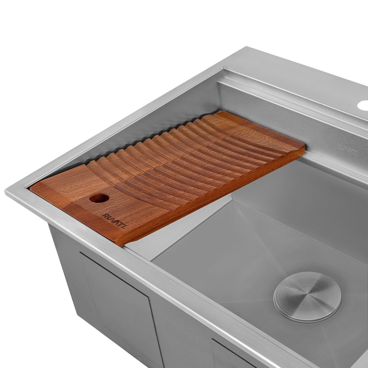 Ruvati Stainless Steel Undermount Laundry Sink with Drain - 21" x 18"