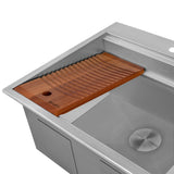 Ruvati Stainless Steel Undermount Laundry Sink with Drain - 21" x 18"
