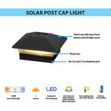 RELIABILT 3-in x 3-in 5-Lumen Black Solar LED Outdoor Post Cap Light (5000 K)
