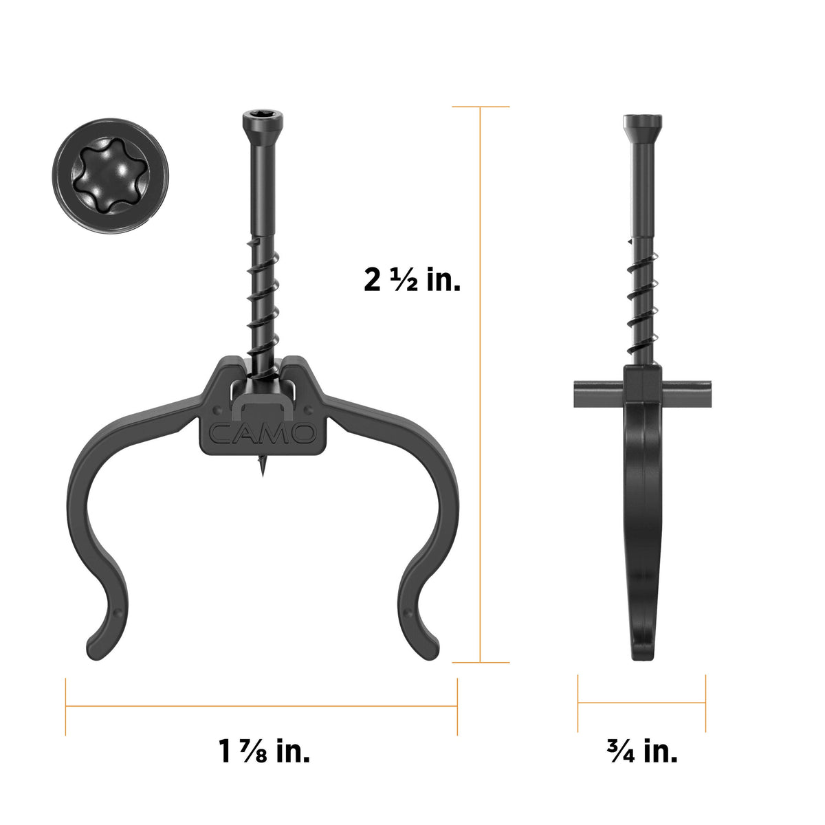CAMO Edge clip and Drive Decking Tool Bundle 1.75-in 316 Stainless Steel Hidden Deck Fastener 1000-sq ft (1800-Pack)