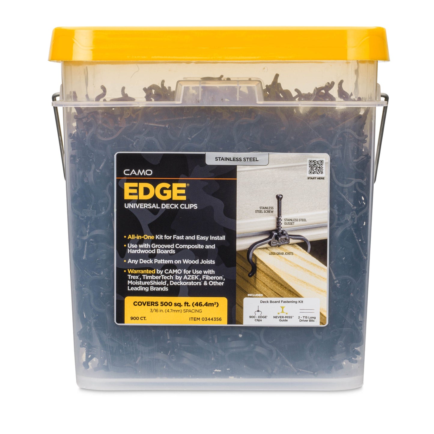 CAMO Edge Clip 1.75-in 316 Stainless Steel Hidden Deck Fastener 500-sq ft (900-Pack)