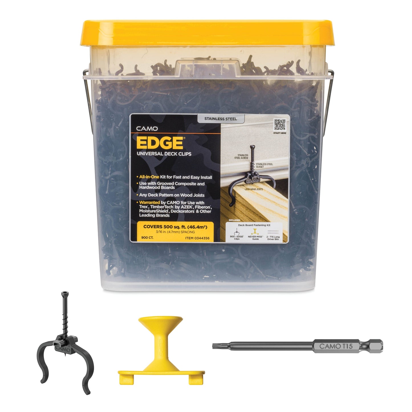 CAMO Edge Clip 1.75-in 316 Stainless Steel Hidden Deck Fastener 500-sq ft (900-Pack)