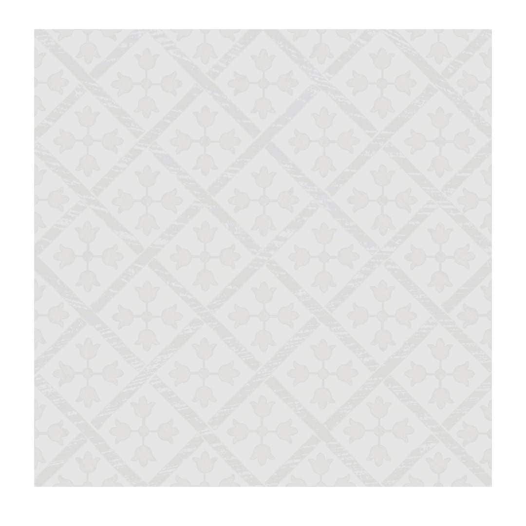 The Tile Life Etiquette White 8-in x 8-in Satin Porcelain Encaustic Floor and Wall Tile product image