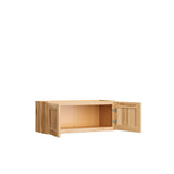 Project Source Branson 30-in W x 12-in H x 12-in D Hickory Wall Fully Assembled Cabinet (Recessed Panel Shaker Door Style)