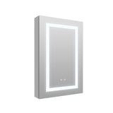 WELLFOR 20-in x 30-in x 4.6-in Silver Soft Close Bathroom Wall Cabinet