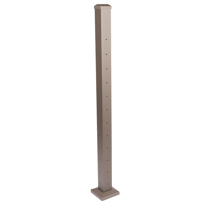 Deckorators Contemporary Cable 2.5-in x 2.5-in x 3-1/2-ft Textured Bronze Deck Corner Post