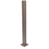 Deckorators Contemporary Cable 2.5-in x 2.5-in x 3-1/4-ft Textured Bronze Aluminum Deck Line Post