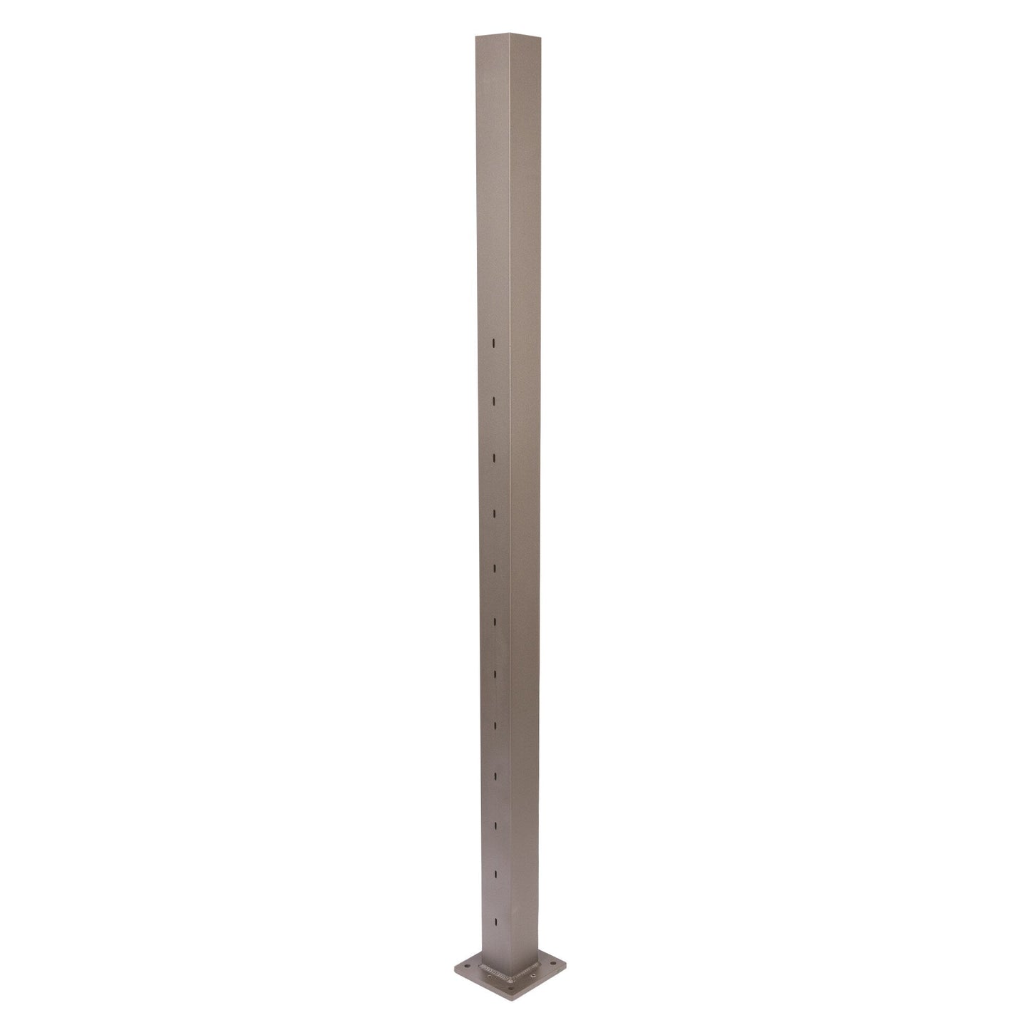 Deckorators Contemporary Cable 2.5-in x 2.5-in x 4-1/2-ft Textured Bronze Aluminum Deck Middle Stair Post