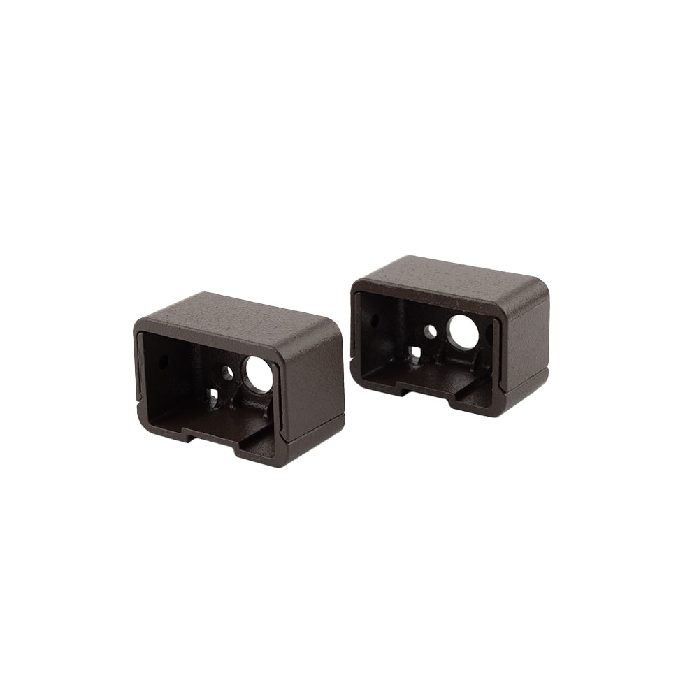 Deckorators 2.5-in x 2.4375-in Cable Railing Weathered Brown Aluminum Rail Bracket (2-Pack)