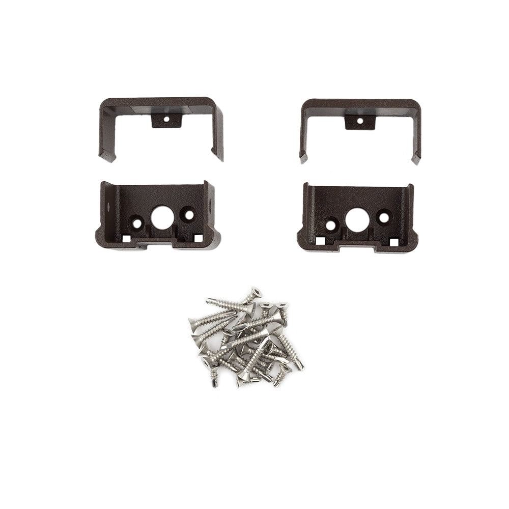 Deckorators 2.5-in x 2.4375-in Cable Railing Weathered Brown Aluminum Rail Bracket (2-Pack)