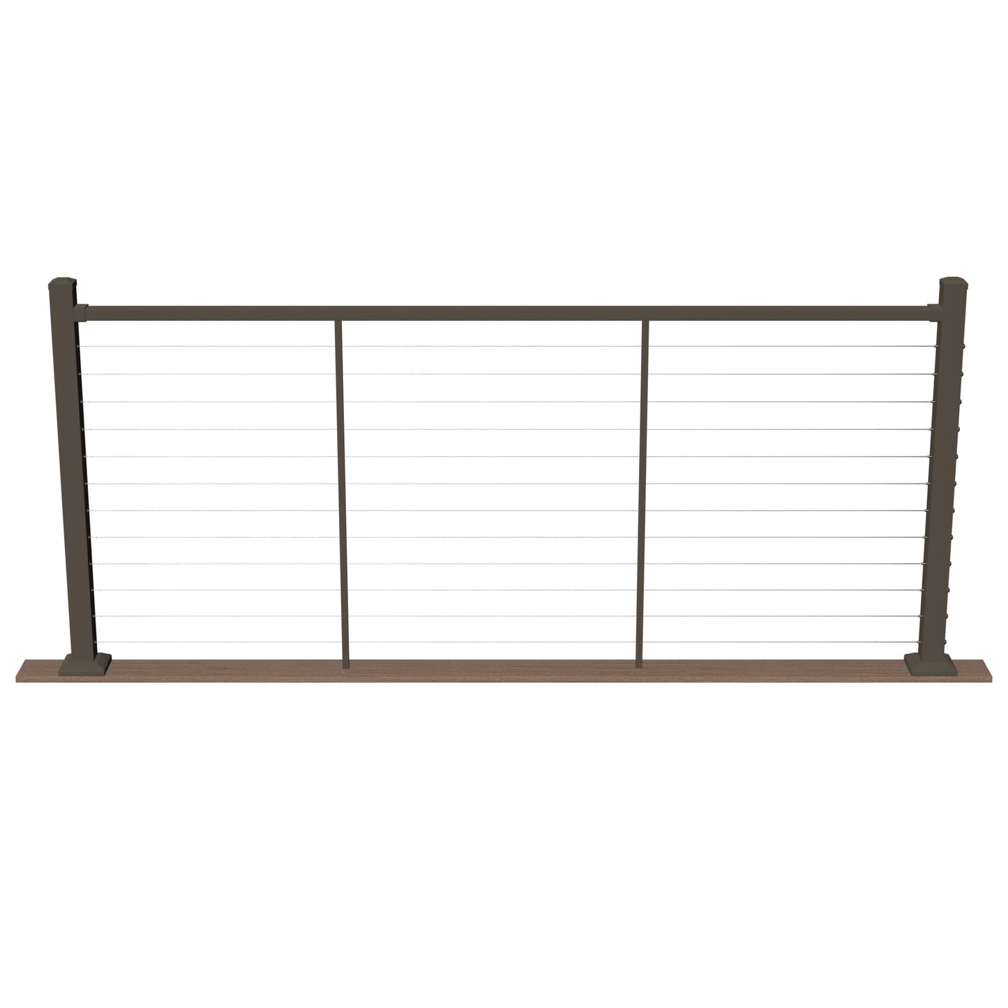 Deckorators Contemporary Cable 8-ft x 42-in Textured Bronze Aluminum Deck Cable Rail Kit