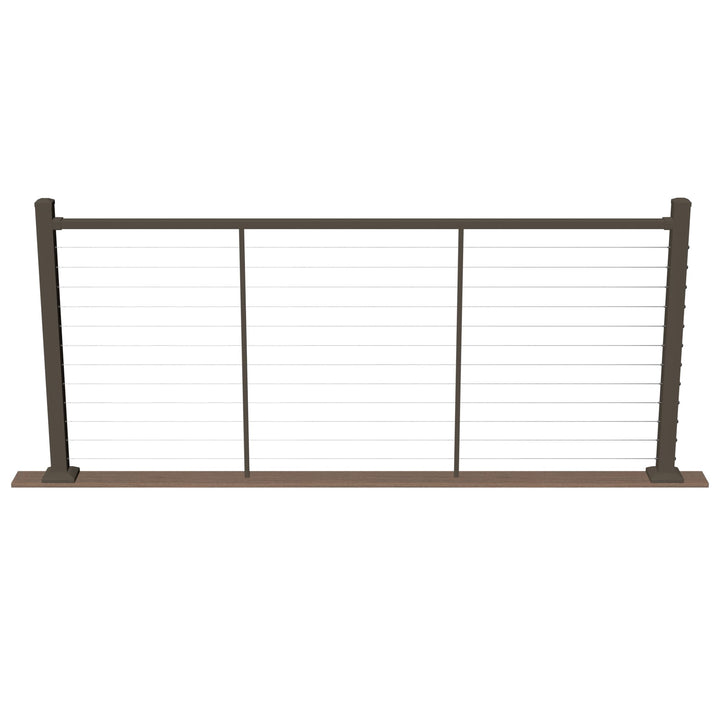 Deckorators Contemporary Cable 8-ft x 42-in Textured Bronze Aluminum Deck Cable Rail Kit