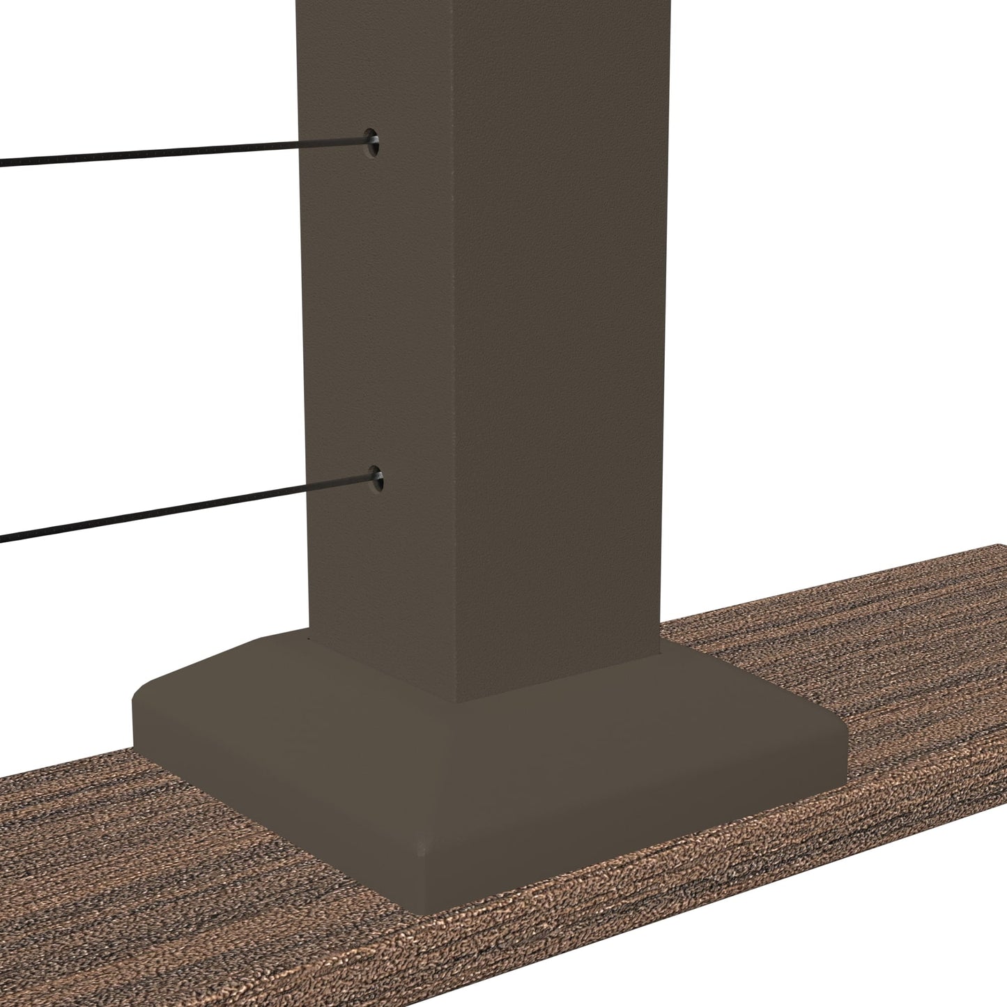 Deckorators Contemporary Cable 8-ft x 36-in Textured Bronze Aluminum Deck Cable Rail Kit