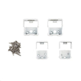 Deckorators 5.0625-in x 2.5-in Contemporary Aluminum Textured White Aluminum Rail Bracket (4-Pack)