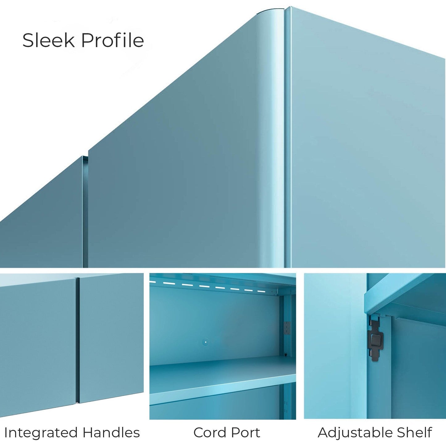 Everest 36-in W x 18-in H Steel Modern Blue Wall-mount Utility Storage Cabinet