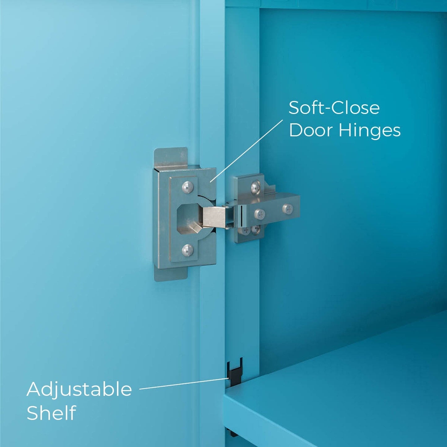 Everest 36-in W x 18-in H Steel Modern Blue Wall-mount Utility Storage Cabinet