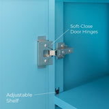 Everest 36-in W x 18-in H Steel Modern Blue Wall-mount Utility Storage Cabinet