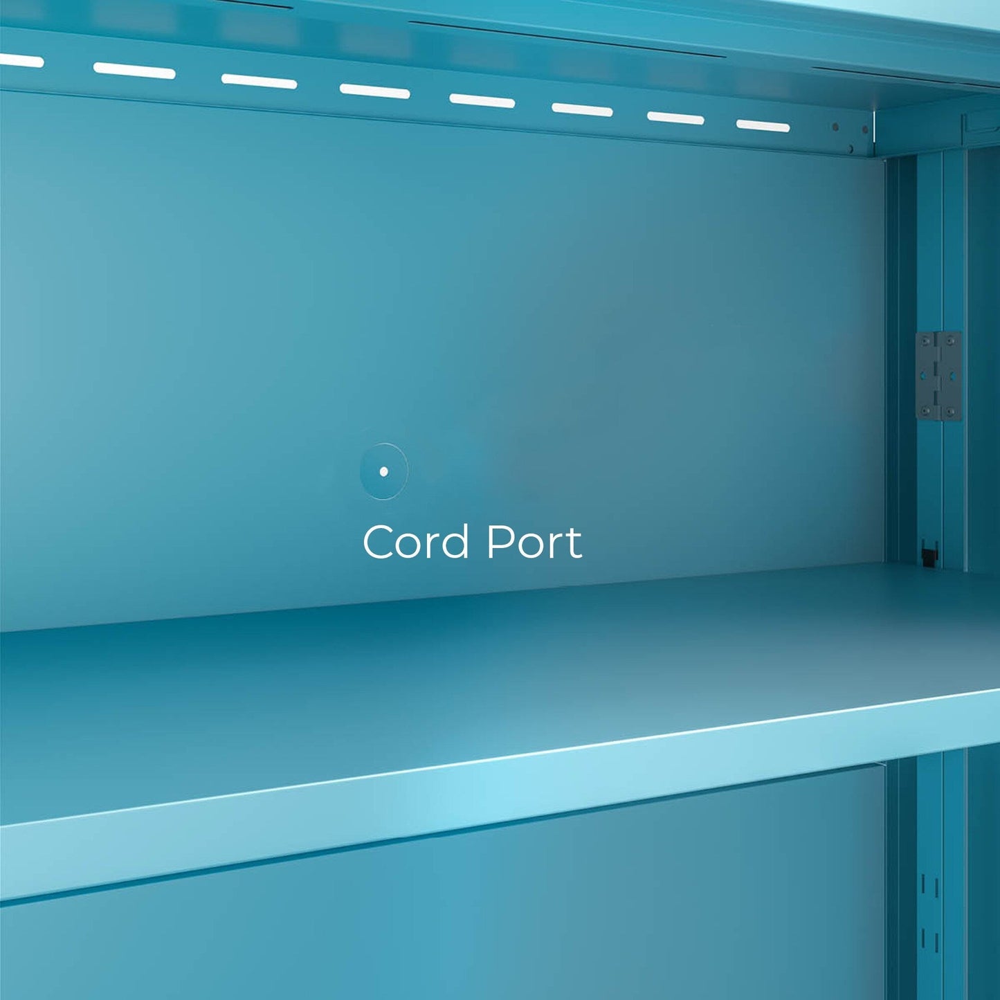 Everest 36-in W x 18-in H Steel Modern Blue Wall-mount Utility Storage Cabinet
