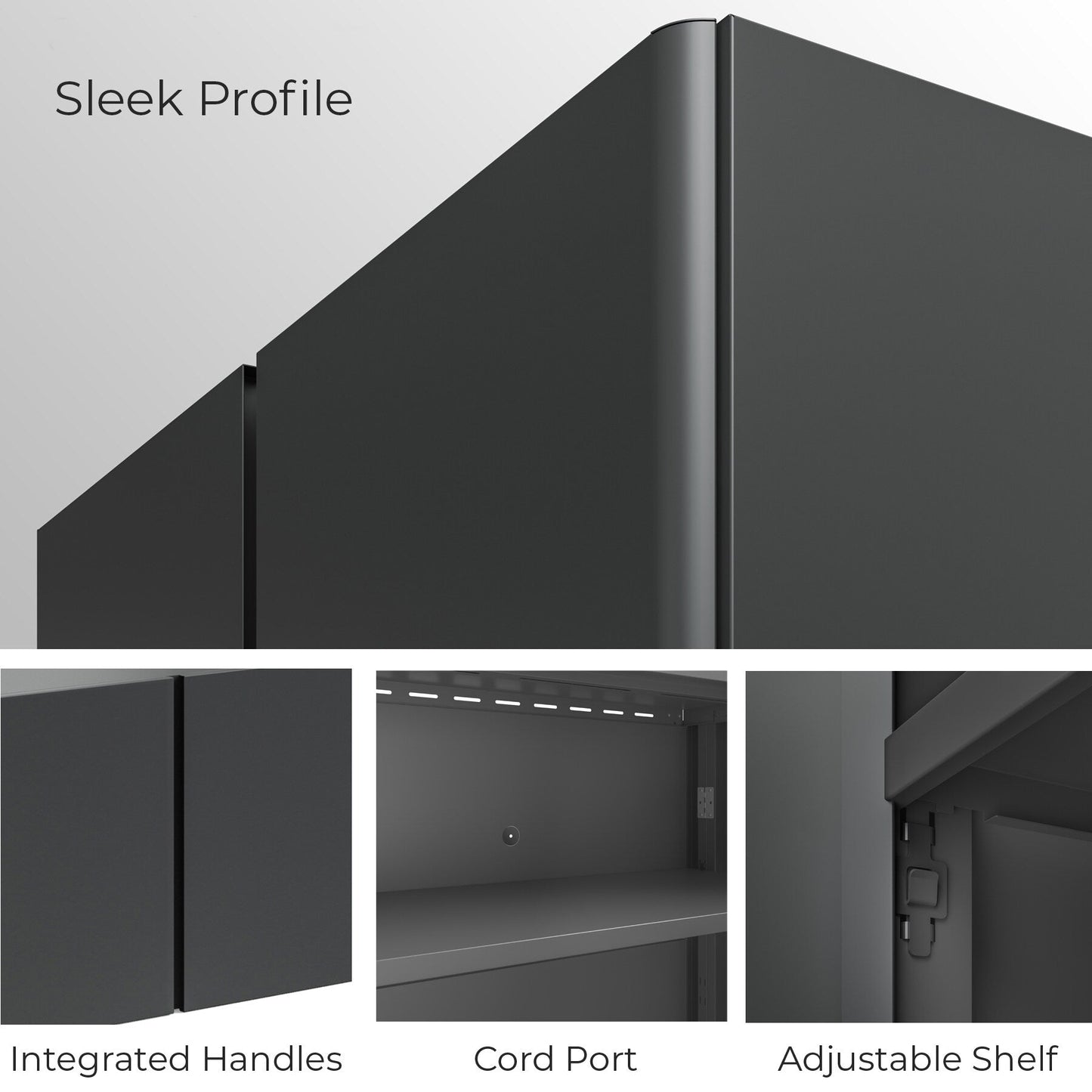 Everest 36-in W x 18-in H Steel Graphite Gray Wall-mount Utility Storage Cabinet
