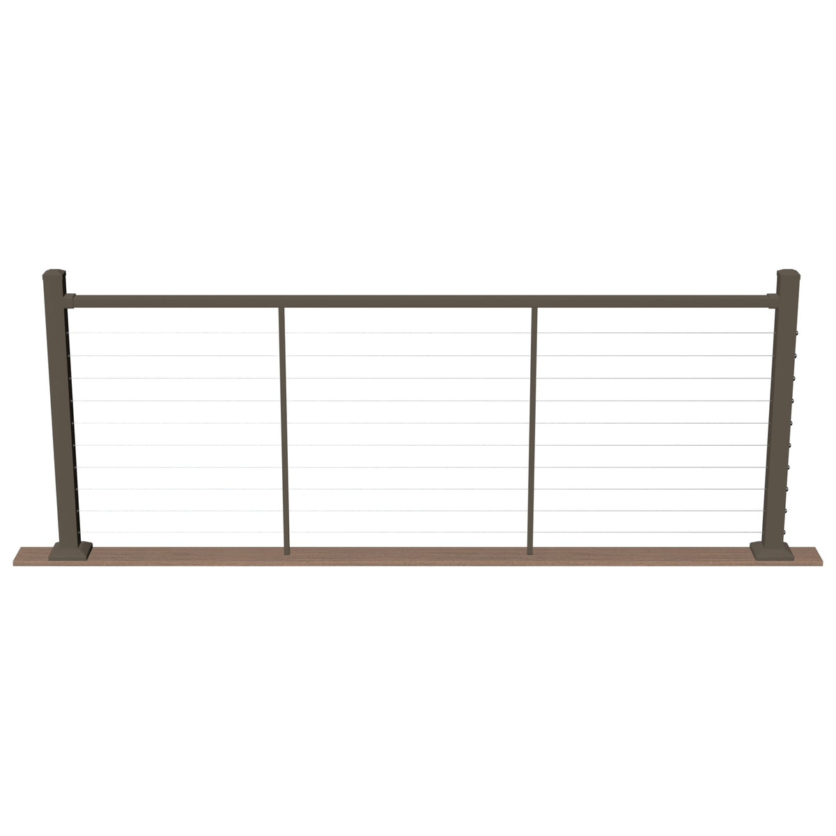 Deckorators Contemporary Cable 8-ft x 36-in Textured Bronze Aluminum Deck Cable Rail Kit