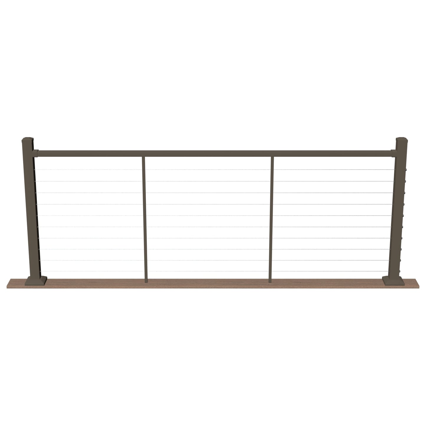 Deckorators Contemporary Cable 8-ft x 36-in Textured Bronze Aluminum Deck Cable Rail Kit