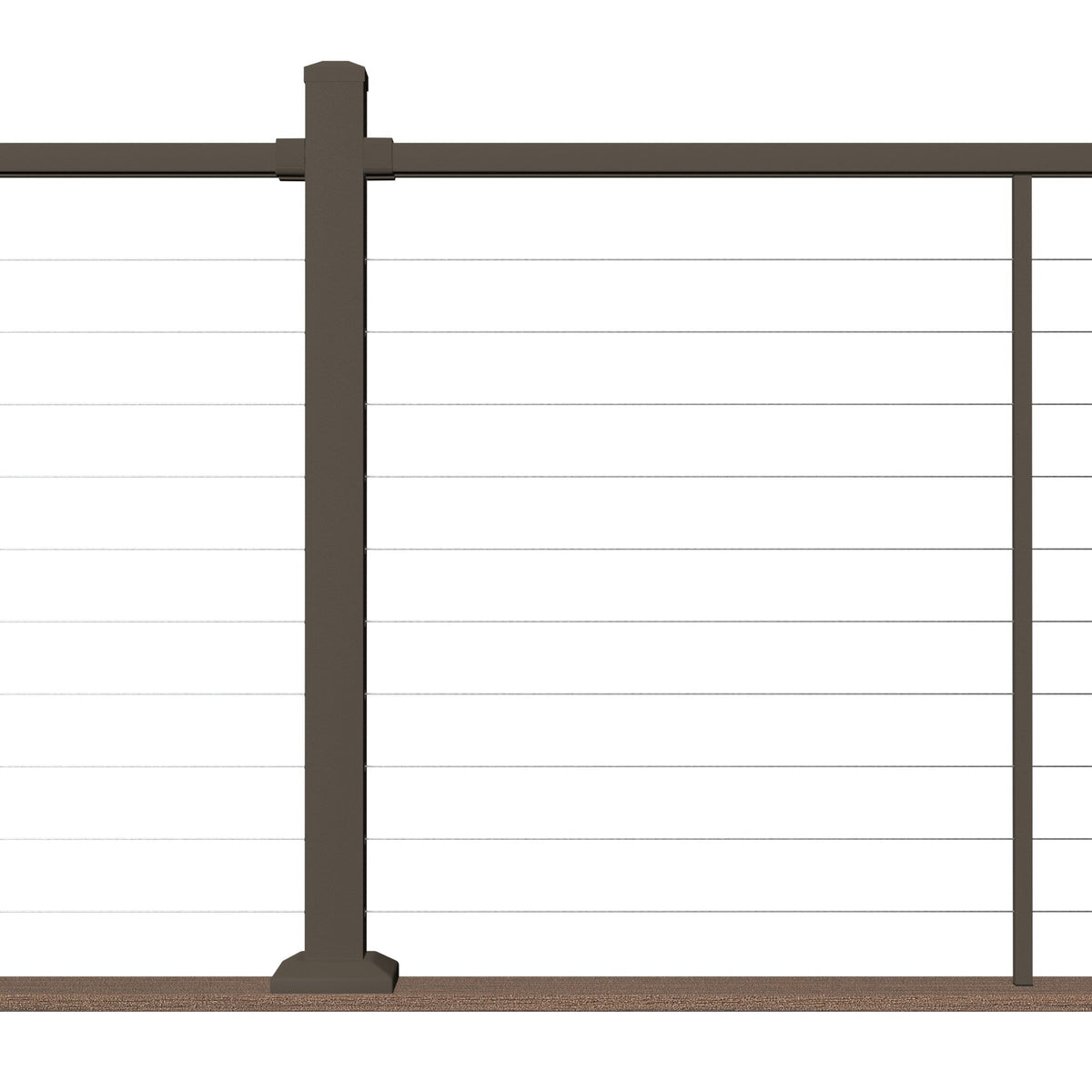 Deckorators Contemporary Cable 8-ft x 36-in Textured Bronze Aluminum Deck Cable Rail Kit