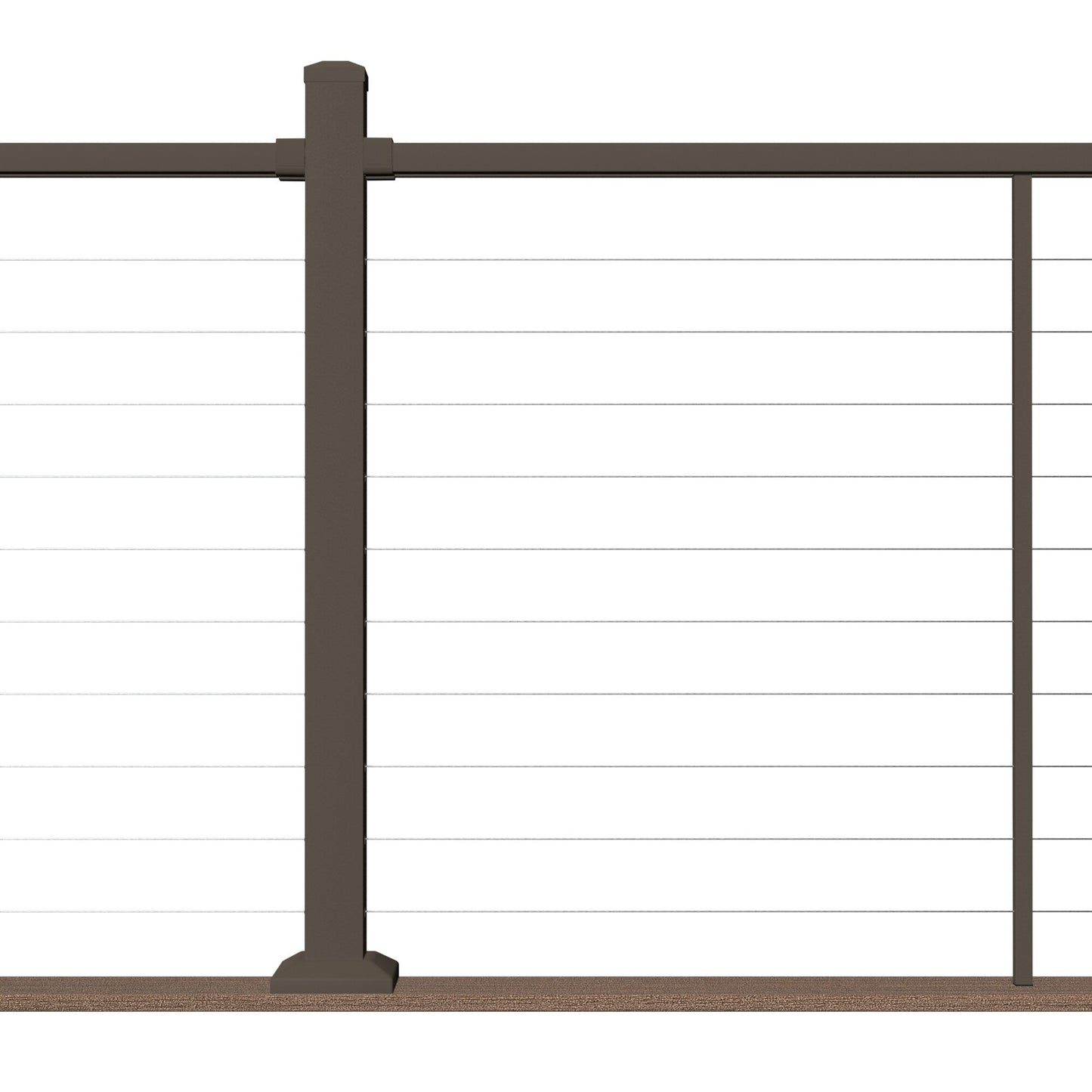 Deckorators Contemporary Cable 8-ft x 36-in Textured Bronze Aluminum Deck Cable Rail Kit