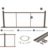 Deckorators Contemporary Cable 8-ft x 36-in Textured Bronze Aluminum Deck Cable Rail Kit