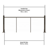 Deckorators Contemporary Cable 8-ft x 36-in Textured Bronze Aluminum Deck Cable Rail Kit