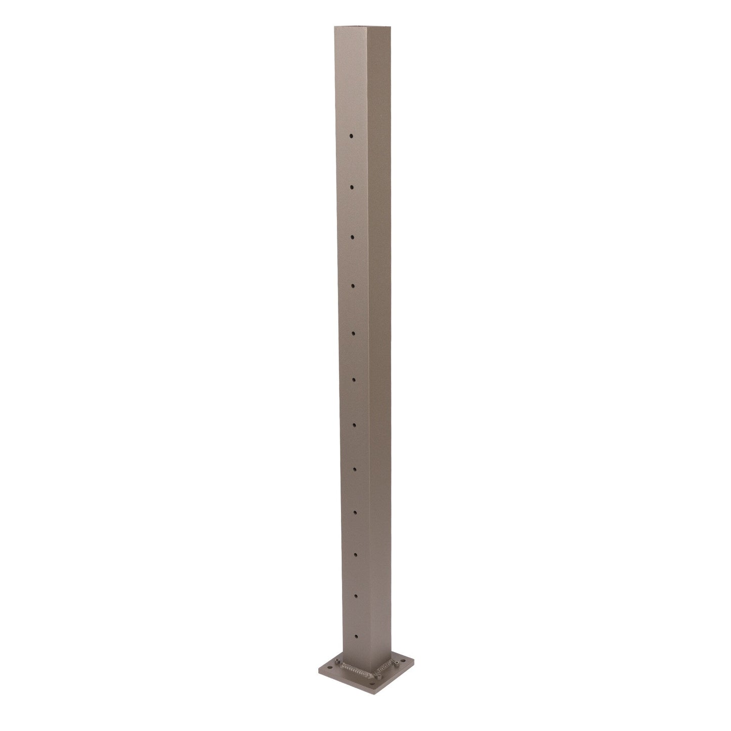 Deckorators Contemporary Cable 2.5-in x 2.5-in x 3-1/2-ft Textured Bronze Aluminum Deck End Post