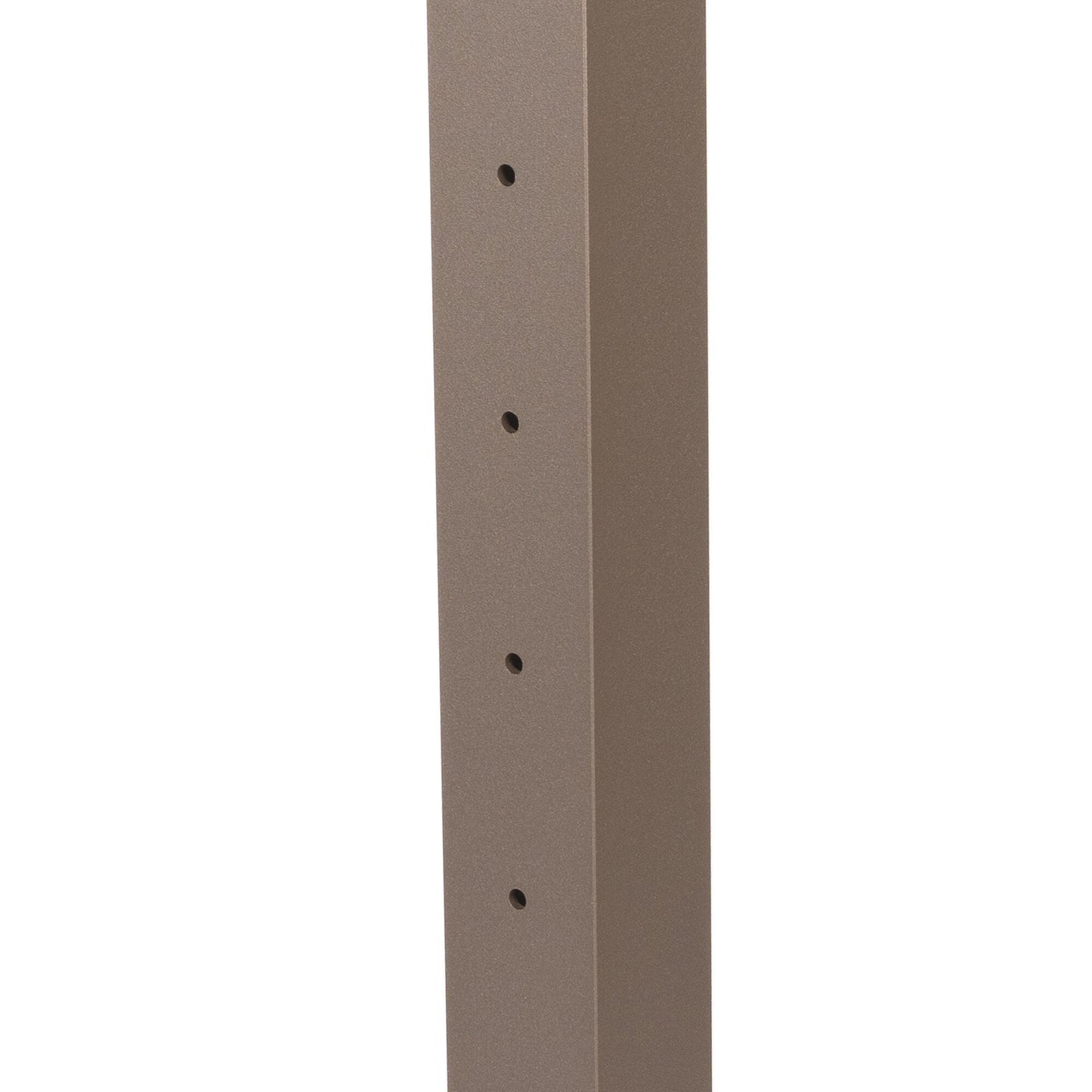 Deckorators Contemporary Cable 2.5-in x 2.5-in x 3-1/4-ft Textured Bronze Aluminum Deck End Post