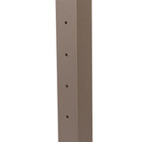 Deckorators Contemporary Cable 2.5-in x 2.5-in x 3-1/4-ft Textured Bronze Aluminum Deck End Post