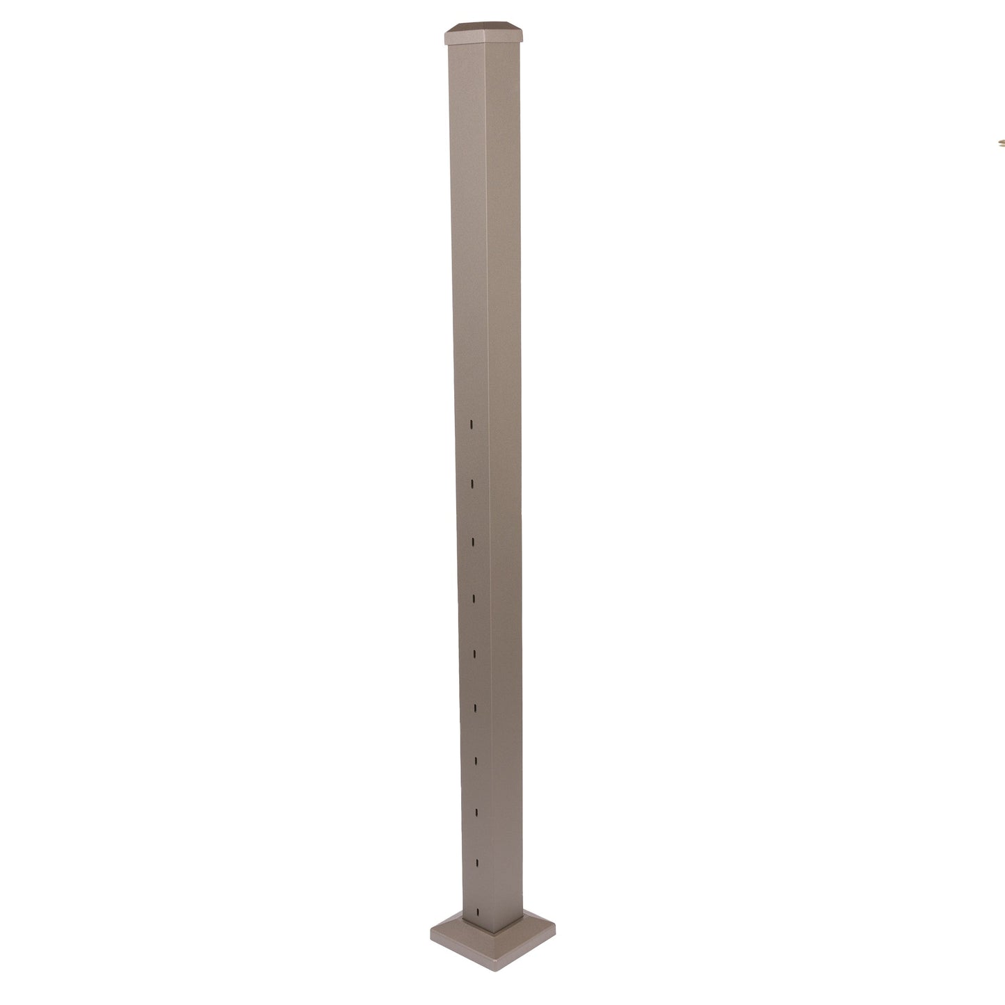 Deckorators Contemporary Cable 2.5-in x 2.5-in x 4-ft Textured Bronze Aluminum Deck Middle Stair Post