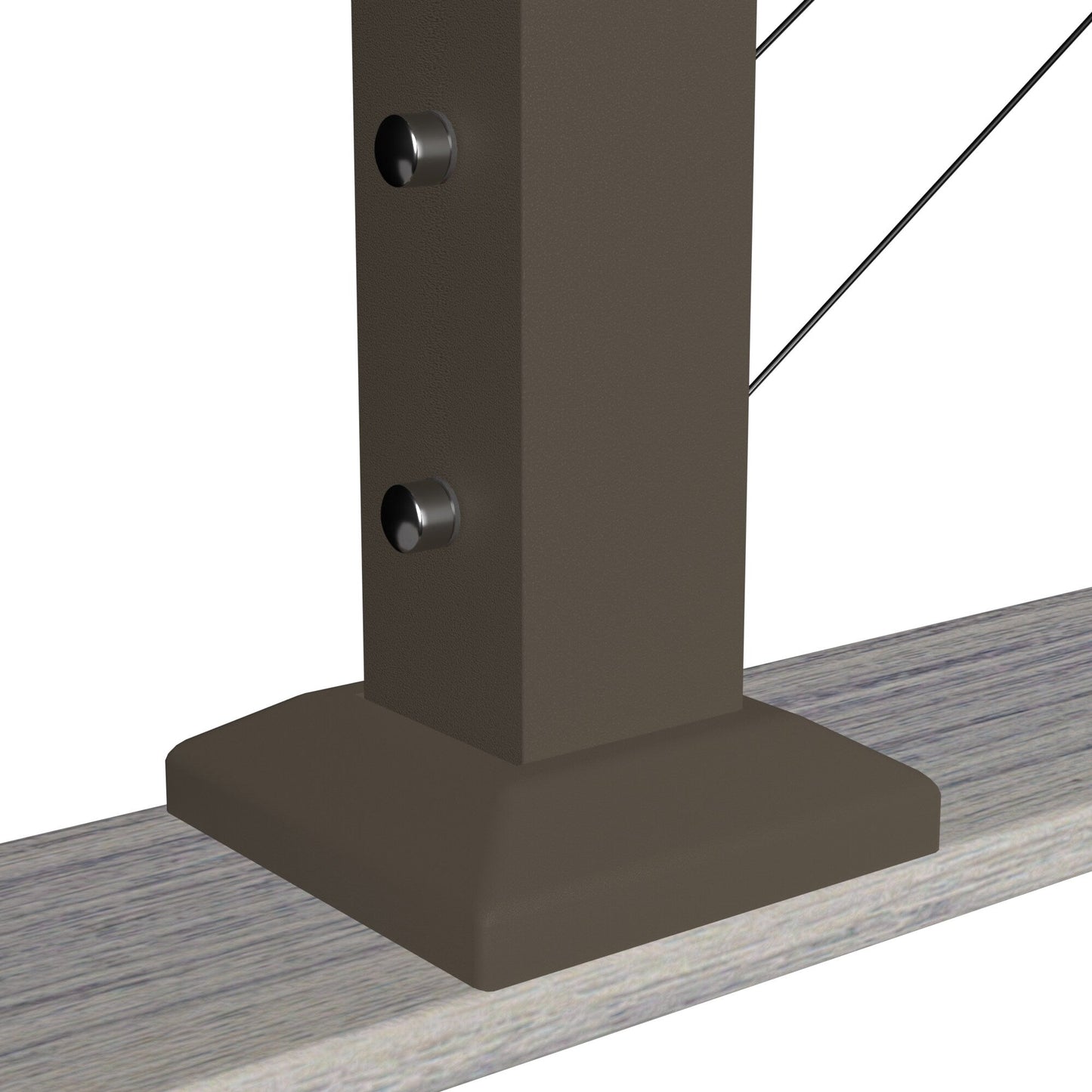 Deckorators Contemporary Cable 6-ft x 2-in Textured Bronze Aluminum Deck Stair Cable Rail Kit