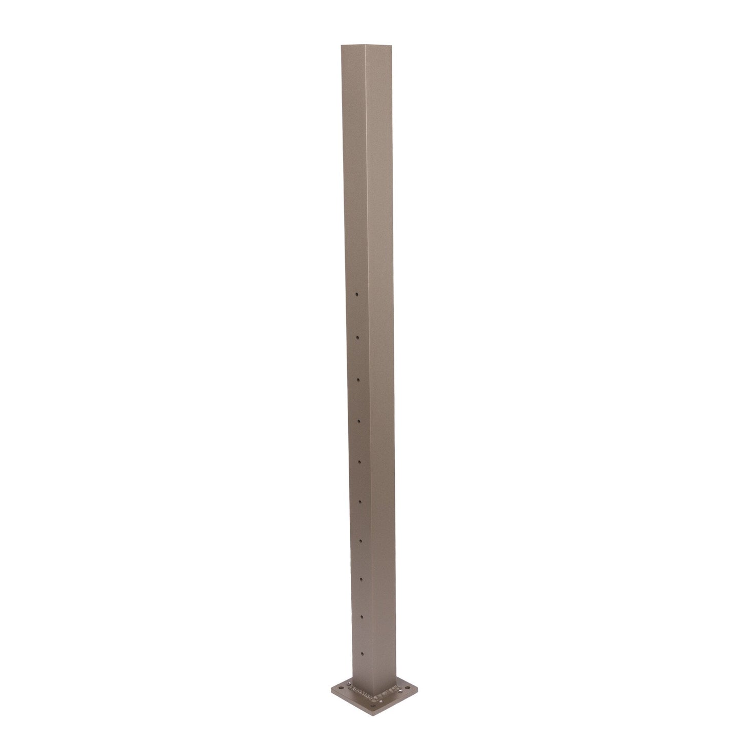 Deckorators Contemporary Cable 2.5-in x 2.5-in x 4-ft Textured Bronze Aluminum Deck Bottom Stair Post