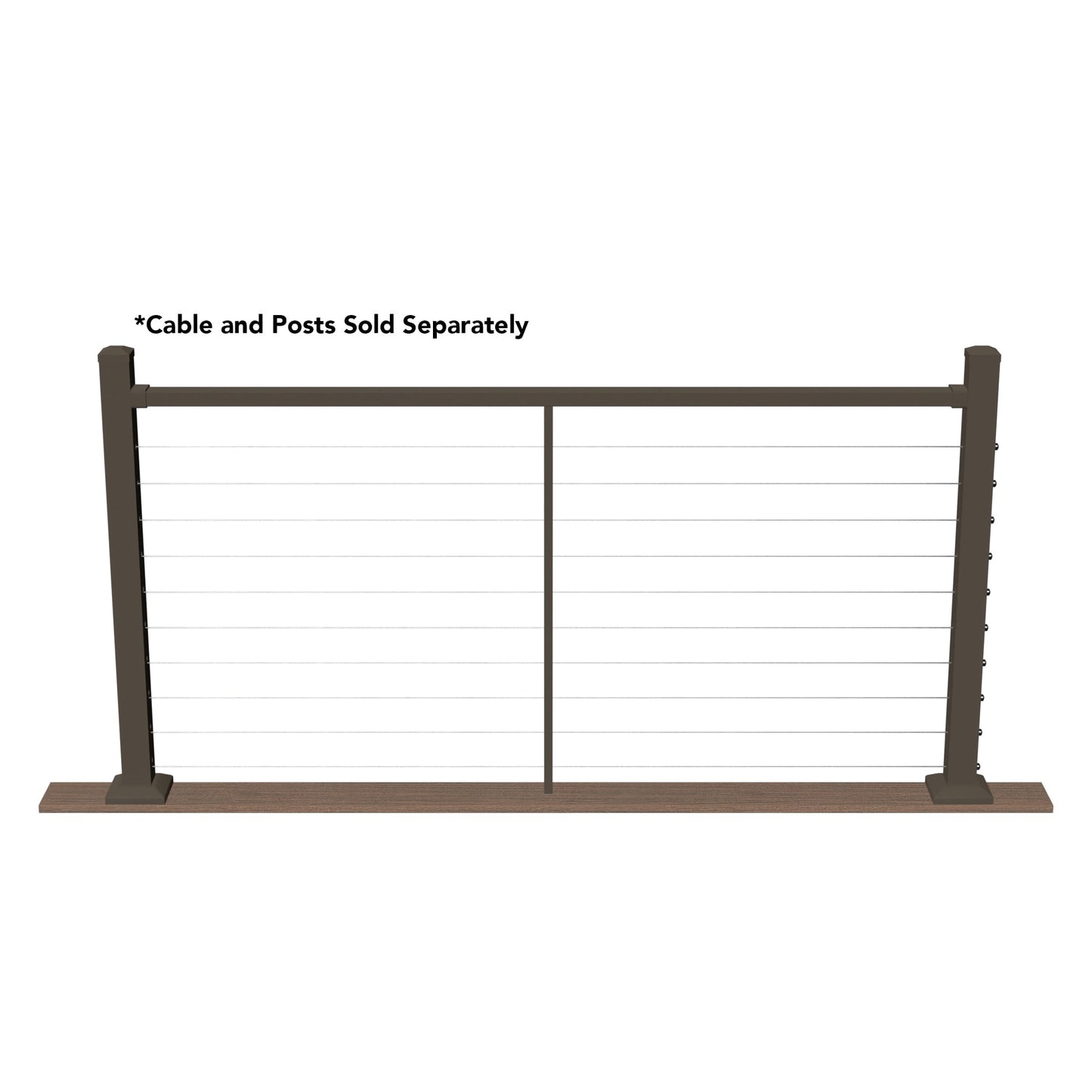 Deckorators Contemporary Cable 6-ft x 36-in Textured Bronze Aluminum Deck Cable Rail Kit