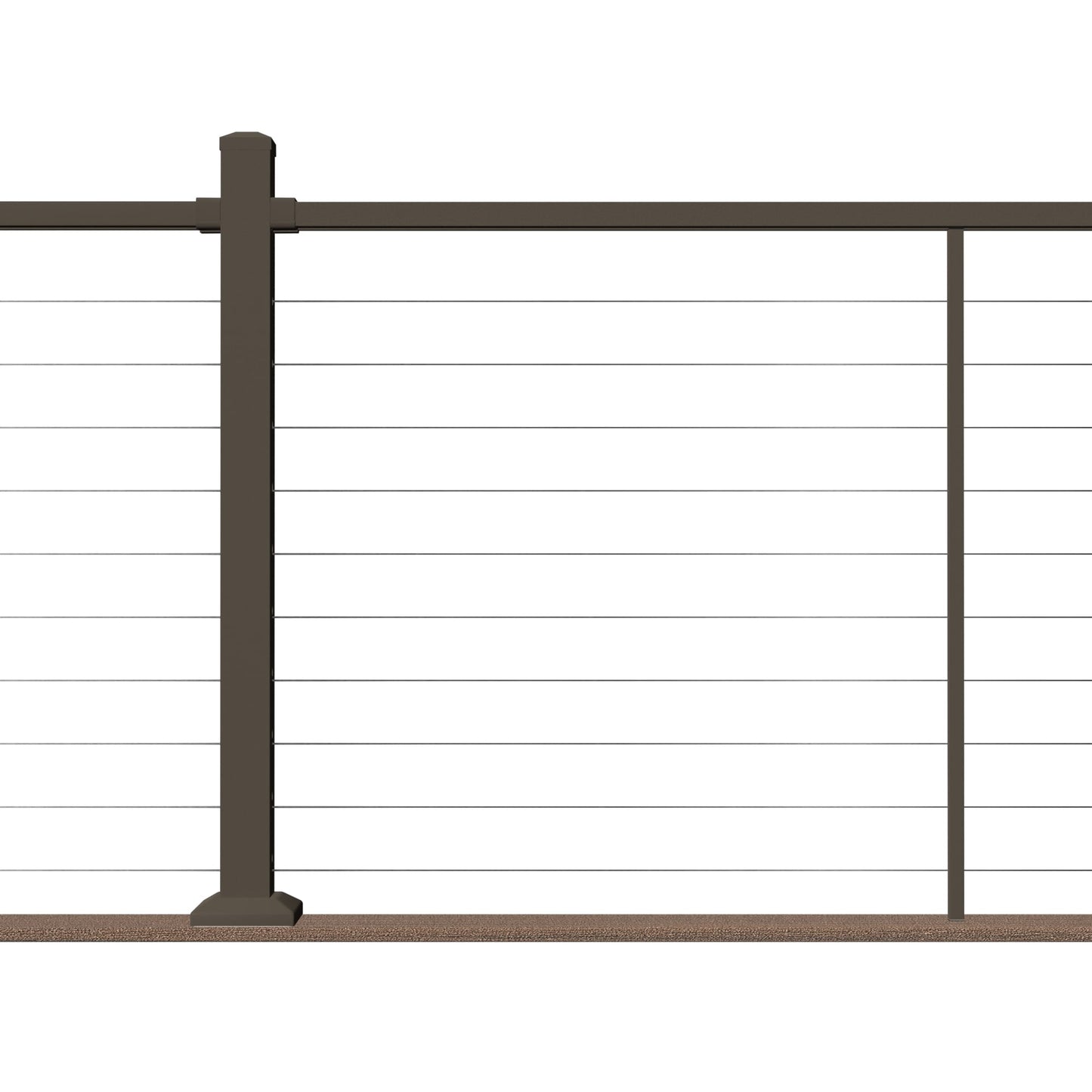 Deckorators Contemporary Cable 6-ft x 36-in Textured Bronze Aluminum Deck Cable Rail Kit