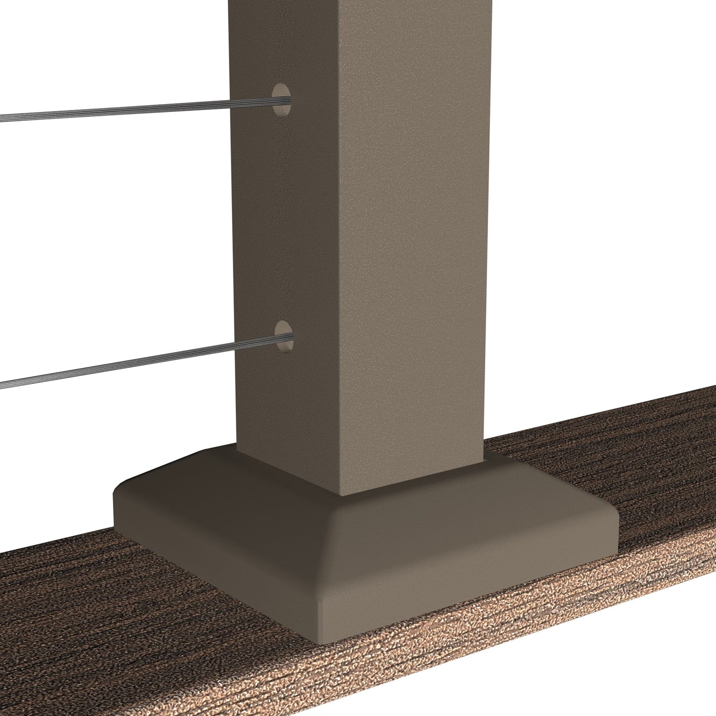 Deckorators Contemporary Cable 6-ft x 36-in Textured Bronze Aluminum Deck Cable Rail Kit