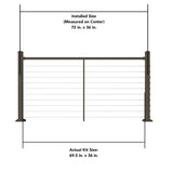 Deckorators Contemporary Cable 6-ft x 36-in Textured Bronze Aluminum Deck Cable Rail Kit