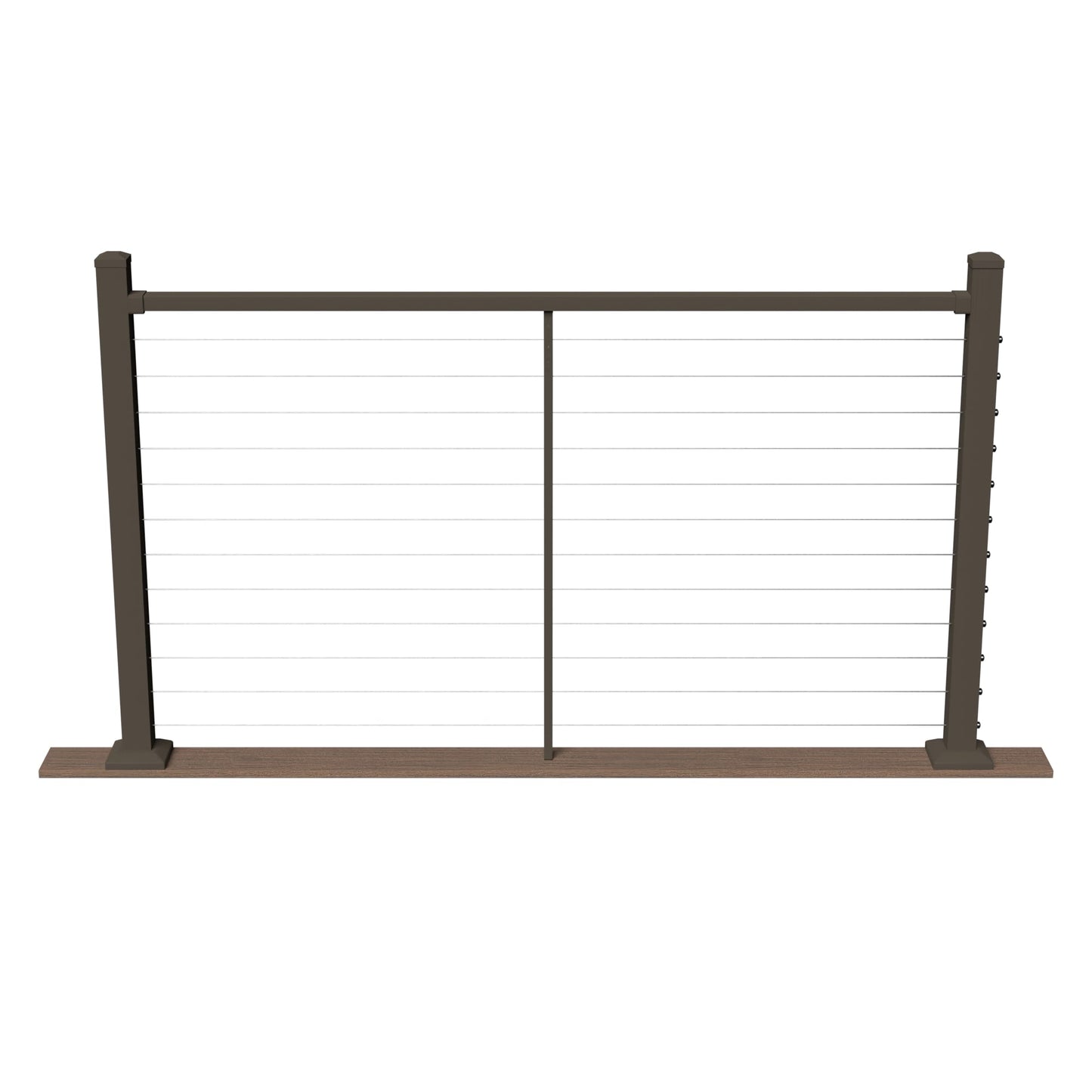 Deckorators Contemporary Cable 6-ft x 42-in Textured Bronze Aluminum Deck Cable Rail Kit