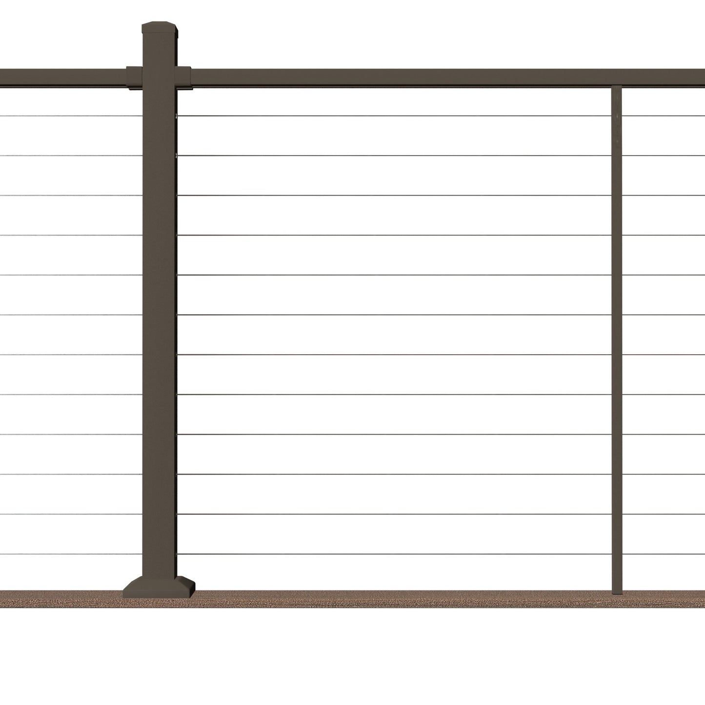 Deckorators Contemporary Cable 6-ft x 42-in Textured Bronze Aluminum Deck Cable Rail Kit